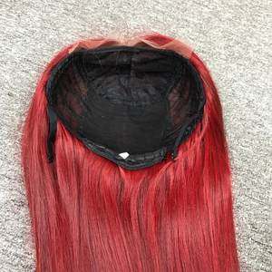 Couleur des cheveux rouges, cheveux humains femmes vente en gros cheveux vierges vietnamiens perruque avant en dentelle pour noir Transparent DHL VIP - Product Image 5