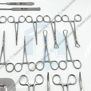 RAICES Enterprises – Kit d'instruments de chirurgie mineure en acier inoxydable, autoclavable, avec boîte de stérilisation CE, pour usage vétérinaire - Product Image 4