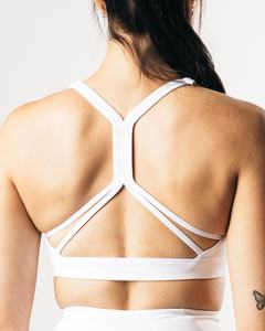Soutien-gorge de sport pour femmes grande taille, respirant, coupe-vent, dos nu, avec logo sur le devant pour l'entraînement, le yoga, le spandex/le nylon - Product Image 4