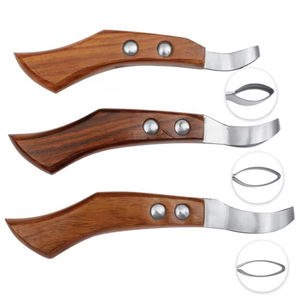 Cuchillo para Cascos de Primera Calidad, Cuchillo Ovalado para Herrador, Cuchillo para Cascos de Caballos, Hoja de Acero Inoxidable, Mango de Madera de Caucho, Cortador de Cascos para Ganado y Caballos - Product Image 5
