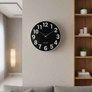Reloj de Pared RAC1003 de 25 cm con Números Negros y Plateados - Product Image 3