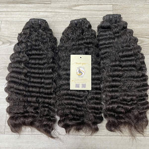 100% extensions de cheveux vierges crus naturels crépus bouclés lâche vague profonde cheveux vietnamiens vague lâche crépus droite Vietnam Birmanie - Product Image 1
