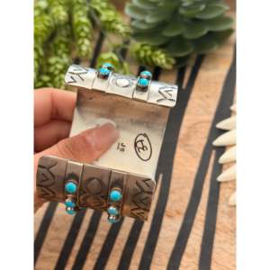 John Skeets Mixed Turquoise & Sterling Silver Fashion Cuff Bracelet - Product Image 5