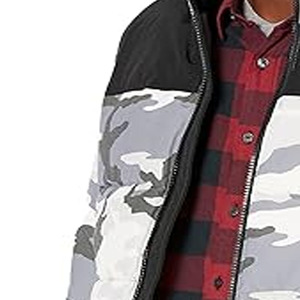 Vestes en duvet pour hommes, doudoune chaude d'hiver, logo personnalisé, veste à bulles pour hommes avec capuche - Product Image 6