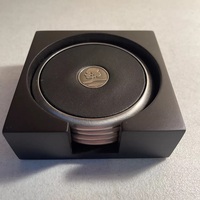 Sous-verres carrés multifonctionnels en laiton moderne pour mugs à bière, avec support gravé, résistants à la chaleur, design personnalisable