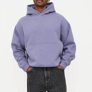 เสื้อฮู้ดดี้ผู้ชายทรงโอเวอร์ไซส์ ผ้าเฟรนช์เทอร์รี่ หนัก 500gsm คุณภาพสูงแบบ OEM ทรงหลวม ไม่มีเชือกผูก ไหล่ตก - Product Image 5