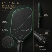 Raquette de pickleball personnalisée JADE 1:1 avec technologie de surface SICmatrix et noyau flottant MPP allongé