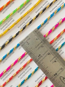 Indien Métallique Paillettes Paillettes Dori Cordon Tressé Dentelle Bordure Broderie Franges Offres En Gros - Product Image 6