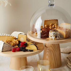 Support à gâteau en bois de haute qualité avec plateau de service en marbre Décor à la maison élégant et économique pour desserts et événements Outils de gâteau - Product Image 6