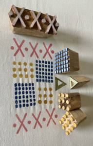 Juego de Sellos con Patrones de Puntos y Geométricos, Bloques de Madera Tallados a Mano para Tela, Arcilla y Papel al Mejor Precio - Product Image 4