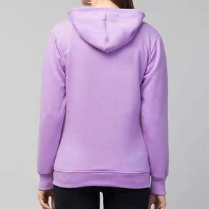 Sudadera con Capucha Completa con Cierre y Cordón, Logotipo Personalizado, Color Liso, Manga Larga, Sudadera con Cierre para Mujer, Cómoda - Product Image 3