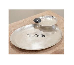 Plateau de service en aluminium en vrac de couleur argent, qualité supérieure, taille et forme personnalisées, vaisselle, plateau alimentaire - Product Image 2