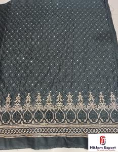 Tissu en velours brodé haut de gamme, idéal pour les robes de soirée élégantes, les tenues de cérémonie et les robes de gala, populaire au Qatar - Product Image 4