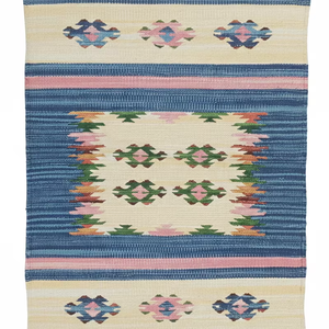 Alfombra Moderna Personalizable de Felpa Floral de Algodón - Lavable con Reverso Antideslizante para el Hogar, Ejercicio, Viajes y Picnic - Product Image 1