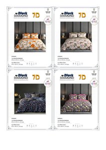Juego de Sábanas de Algodón Black Diamond 7D de 4 Piezas con Estampado Floral, Funda de Edredón y Fundas de Almohada, Ropa de Cama Moderna para Toda Temporada - Product Image 4