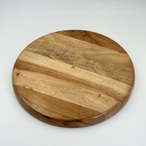Assiette ronde en bois d'acacia, plateau en bois rond, assiette de présentation en bois pour sandwichs, plats, collations, desserts, nettoyage facile, léger - Product Image 4