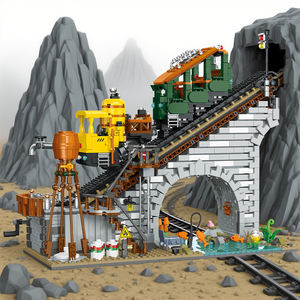 1987 pièces Moc brique Miniature chemin de fer Juguetes Lookout montagne modèle voie ferrée Rail <span class=keywords><strong>Train</strong></span> jouets ensemble blocs de construction ensembles - Product Image 4