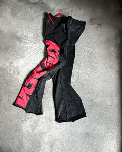 2025 hommes de haute qualité contraste couleur survêtement pantalon coupe-vent pantalons de survêtement Logo Streetwear en gros couleur foncée bloc sport pantalon - Product Image 5