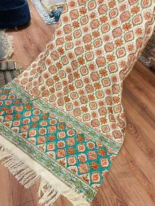 Manta de algodón de lujo con estampado de bloques de base blanca para decoración del hogar, venta al por mayor, para decoración de sala de estar - Product Image 6