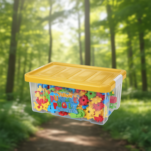 Contenitore (43Lt) con ruote <b>PUZZLE</b> BOX Giallo 8035636ABV - Product Image 3