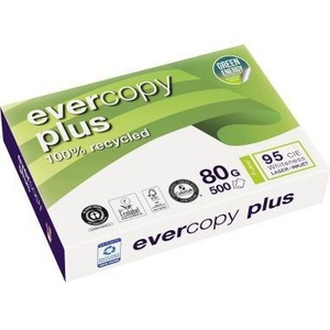 กระดาษถ่ายเอกสารขาว Clairefontaine Evercopy 80 แกรม 100% รีไซเคิล ขนาด DIN A4 500 แผ่น/แพ็ค 100% รีไซเคิล - Product Image 1