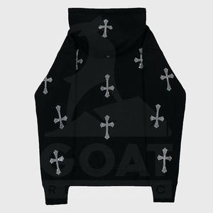 Sudadera con Capucha Personalizada de Estilo Urbano con Pedrería para Hombre, Invierno, Felpa Gruesa, 100% Algodón, Alta Calidad - Product Image 2