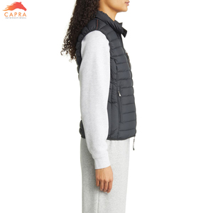 Personnalisé Haute Qualité Hiver Femmes Col Haut Bouffant Sans Manches Respirant Coton Veste Vers Le Bas Vêtements Coupe-Vent Femme Bouffant - Product Image 4