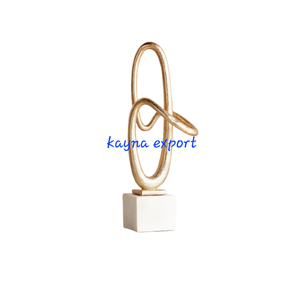 Sculpture en métal en aluminium avec un superbe design de feuille d'érable Top Selling Vaisselle Showpiece Objet décoratif Motif de nature morte - Product Image 3