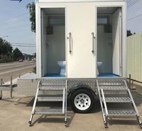 Remorque toilettes ADA 4-8 postes pour festivals et camping, toilettes portables extérieures à vendre aux États-Unis/l'Europe/l'Asie