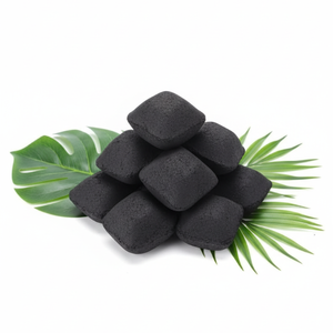 Briquettes de charbon de coco écologiques à combustion longue durée et sans fumée (4-6 heures) pour les restaurants BBQ et l'usage industriel - Product Image 1