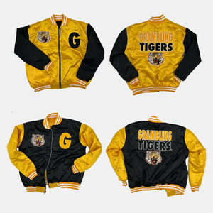 Grambling State University GSU Bomber unisexe en satin de soie personnalisable sublimation réversible design à capuche col hiver - Product Image 4
