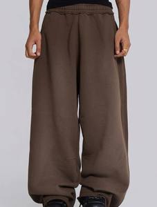 Pantalones de chándal en blanco de lana de algodón 100%, pantalones de chándal con bolsillo personalizados lavados con ácido, pantalones de chándal desteñidos al sol, pantalones de hombre lavados - Product Image 4