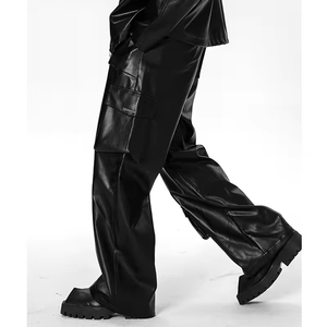 กางเกงหนังผสมผ้าแคนวาสผู้ชาย ทรงปกติ น้ำหนักเบา เอวกลาง ทนทาน สวมใส่สบาย เหมาะสำหรับใส่ลำลองและกิจกรรมกลางแจ้ง - Product Image 3