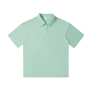 Summer 50s Cotton Loose <b>Polo</b> Compact Drop Shoulder T-<b>Shirt</b> - Product Image 1