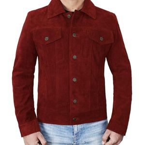 Adults Size <b>Men</b> Soft Touch Suede Leather Breathable <b>High</b> Quality <b>Shirt</b> <b>with</b> Front Pockets Formal or Casual Wear All Sizes - Product Image 1