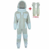 Recién llegado atractivo personalizado 3 capas Unisex ventilado traje de abeja apicultor apicultura ultraligero mono de abeja