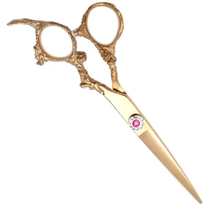 IMANS Ciseaux de coiffeur à manche dragon gauche revêtus de plasma doré avec lame tranchante en acier inoxydable pour les salons de beauté - Product Image 2