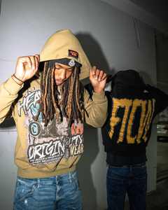 Sweat à capuche vintage en éponge française pour hommes avec logo personnalisé imprimé de haute qualité Streetwear délavé à l'acide et délavé au soleil - Product Image 2