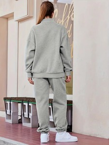 Premium Quality Breathable Sweat Suits <b>Top</b> Trending Design Zipper Tracksuits Stylish Casual Wholesale 2 Piece Set - Product Image 6