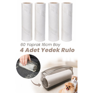 Rouleau dépoussiérant pour poils d'animaux de grande taille avec 4 rouleaux de rechange et 60 feuilles de recharges - Product Image 1