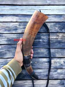 Corne de Viking sculptée en matériau organique, modèle animal, polie, écologique, artisanat naturel, travail décoratif, moderne et élégant - Product Image 2