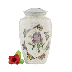 Belles urnes de crémation Urne funéraire Urnes de crémation en métal en aluminium pour garder les cendres humaines Pot de crémation en gros Date - Product Image 2