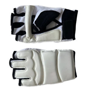 Maximiser l'usure professionnel 100% cuir de haute qualité demi-doigt Taekwondo gants Art martial entraînement sport garde-main - Product Image 2