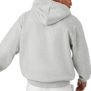Mode personnalisé imprimé brodé uni teint sweat à capuche surdimensionné pour hommes élégant coupe ample coton polaire pull écologique - Product Image 5