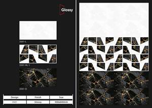 Azulejo de pared Exterior de 300x600mm mate 600X300 ceniza esmaltada al aire libre porcelana flor pared y suelo azulejo y azulejo de porcelana - Product Image 6