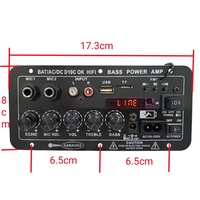 Amplificateur domestique, sortie 30-120W, USB, TF, SD, double micro, télécommande, contrôle des basses, radio FM, amplificateur récepteur monocanal
