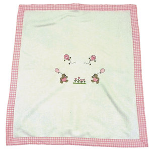 Orsetti trapuntati a quadri e palloncini rosa con motivo animale per decorazioni - Product Image 2
