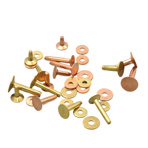 Rivet en laiton massif pour produits en cuir sculptés, fixation permanente, motif météorite - Product Image 1
