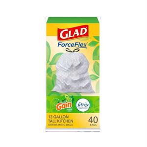 Glad ForceFlex MaxStrength X-Large Kitchen Trash <b>Bags</b> 80 Count Disposable Plastic Packaging Febreze Freshness Fresh Clean Scent - Product Image 5