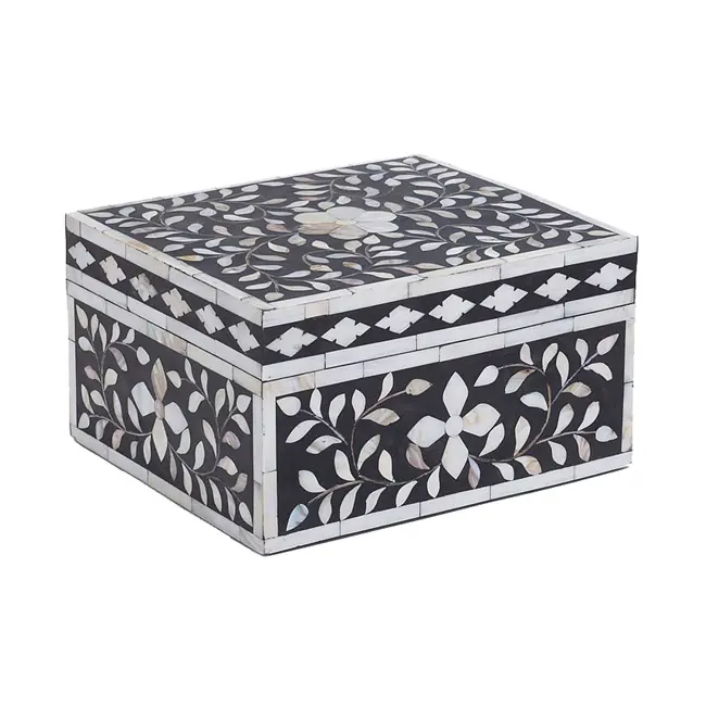 Caja de resina con perlas Madre, caja Floral de fecha de alta calidad en la India, fabricación en India, cajas con precios muy económicos